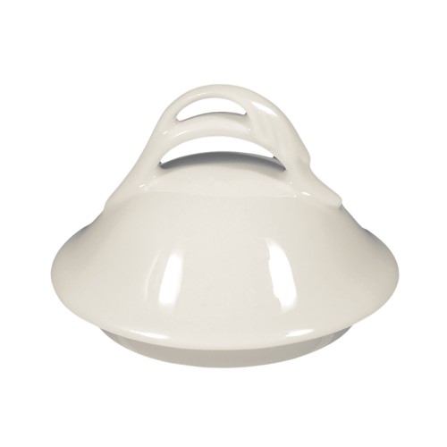 Seltmann Deckel zur Zuckerdose 0,22 l, rund mit Relief, Form: Rubin, weiss cream, hohe Kantenschlagfestigkeit, Made in Germany