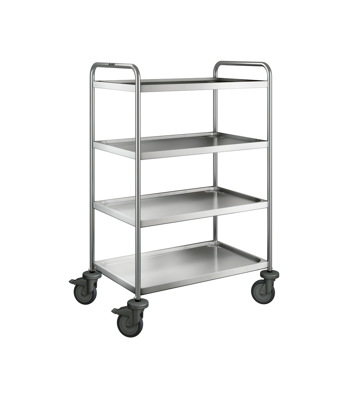 Blanco Servierwagen SW8x5-4 mit 4 Borden (800 x 500mm) aus Edelstahl, Tragfähigkeit: 120kg