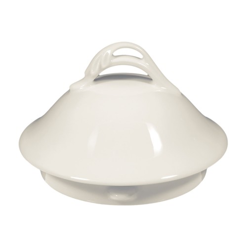 Seltmann Deckel zur Teekanne 1,0 l, rund mit Relief, Form: Rubin, weiss cream, hohe Kantenschlagfestigkeit, Made in Germany