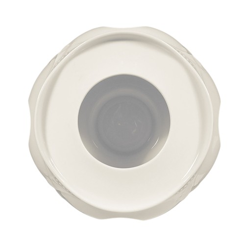 Seltmann Stövchen, rund mit Relief, Form: Rubin, weiss cream, hohe Kantenschlagfestigkeit, Made in Germany