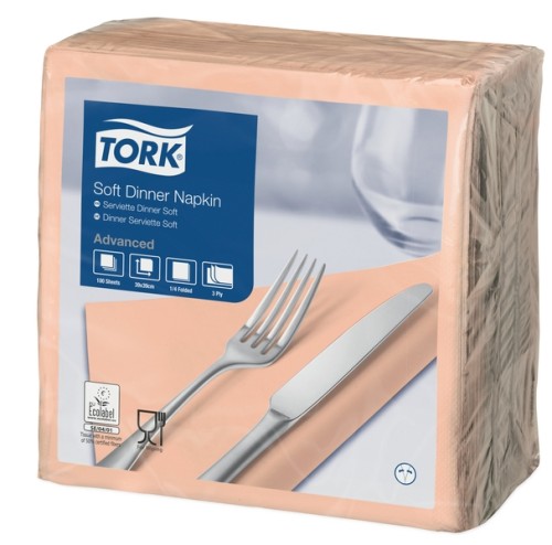 Tork Soft Dinnerserviette Apricot Advanced Apricot