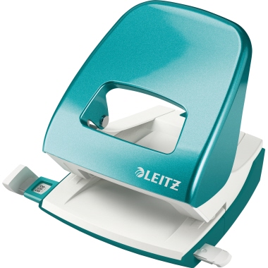 Leitz Locher New NeXXt WOW 8 cm 30 Bl. (80 g/m²) mit Anschlagschiene eisblau metallic