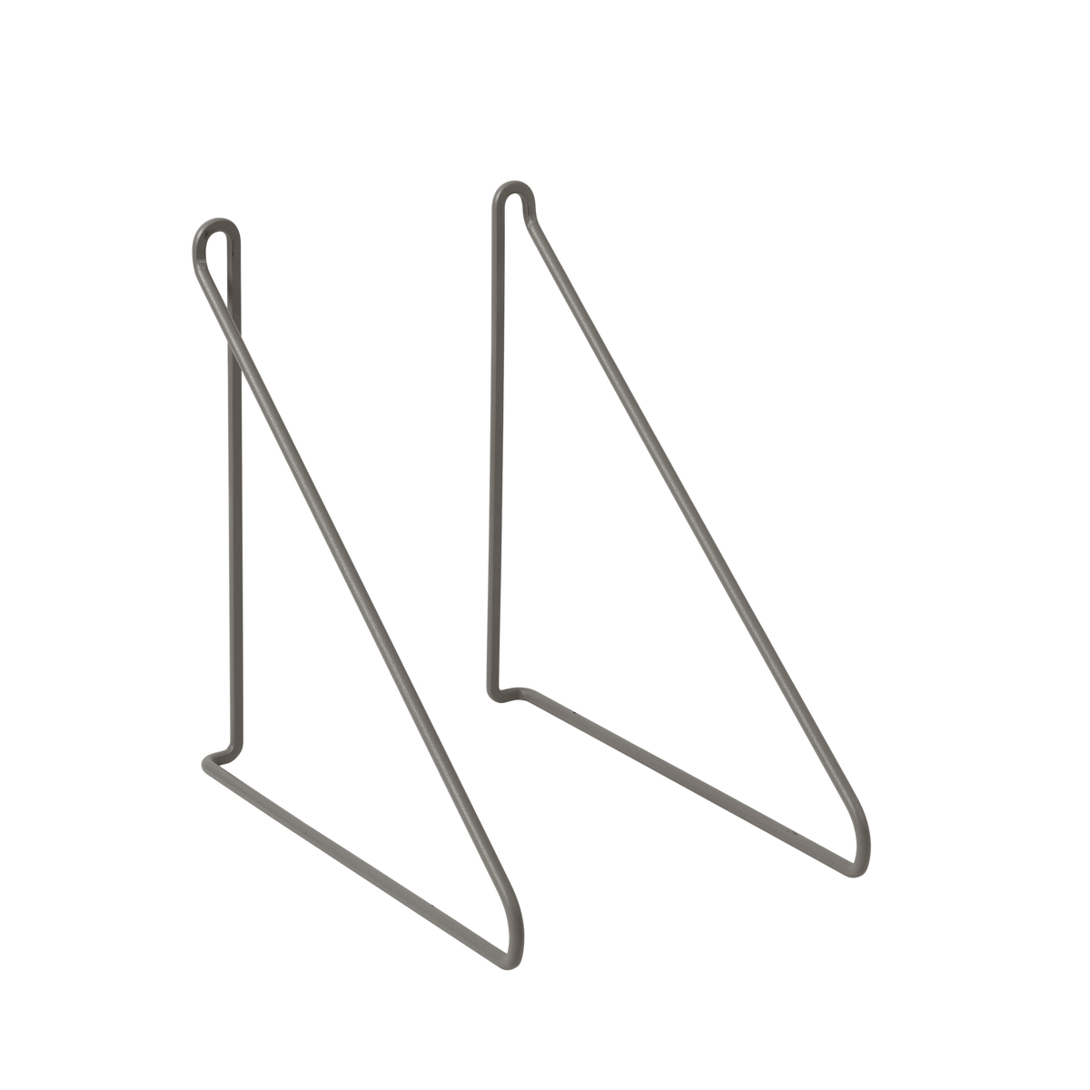 Set 2 Bügel zum Wandregal -PANOLA- Steel Gray. Material: Stahl pulverbeschichtet. Von Blomus.