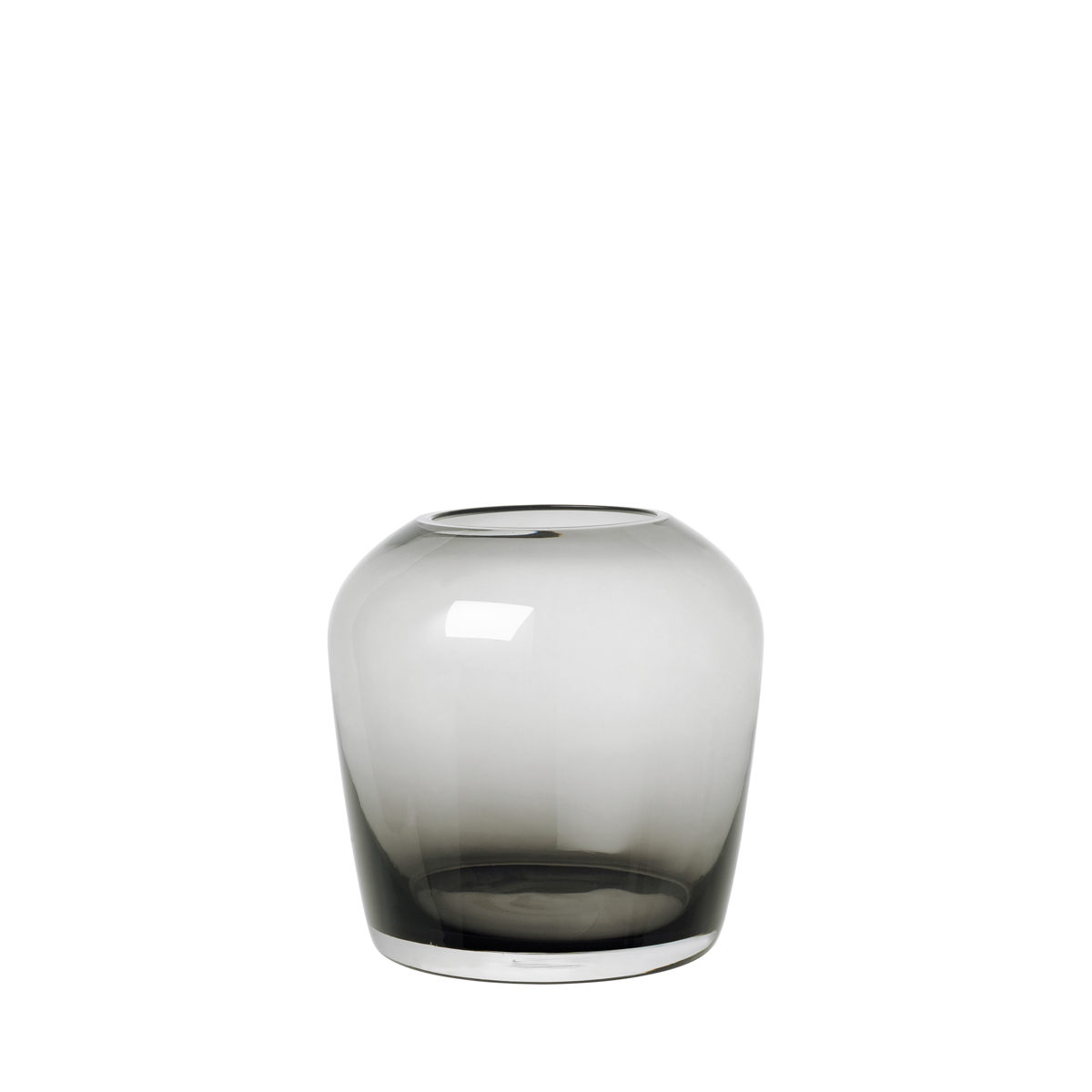 Vase -LETA- Smoke Size S, Ø 11 cm. Material: Glas farbig. Von Blomus.