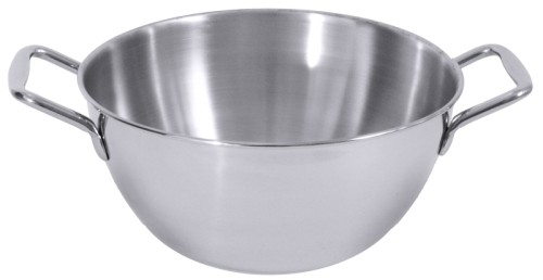 Servierschüssel aus Edelstahl 18/10, außen hochglänzend, innen seidenmatt poliert, mit gebördeltem Rand, schwere Qualität Volumen: 1 l,
