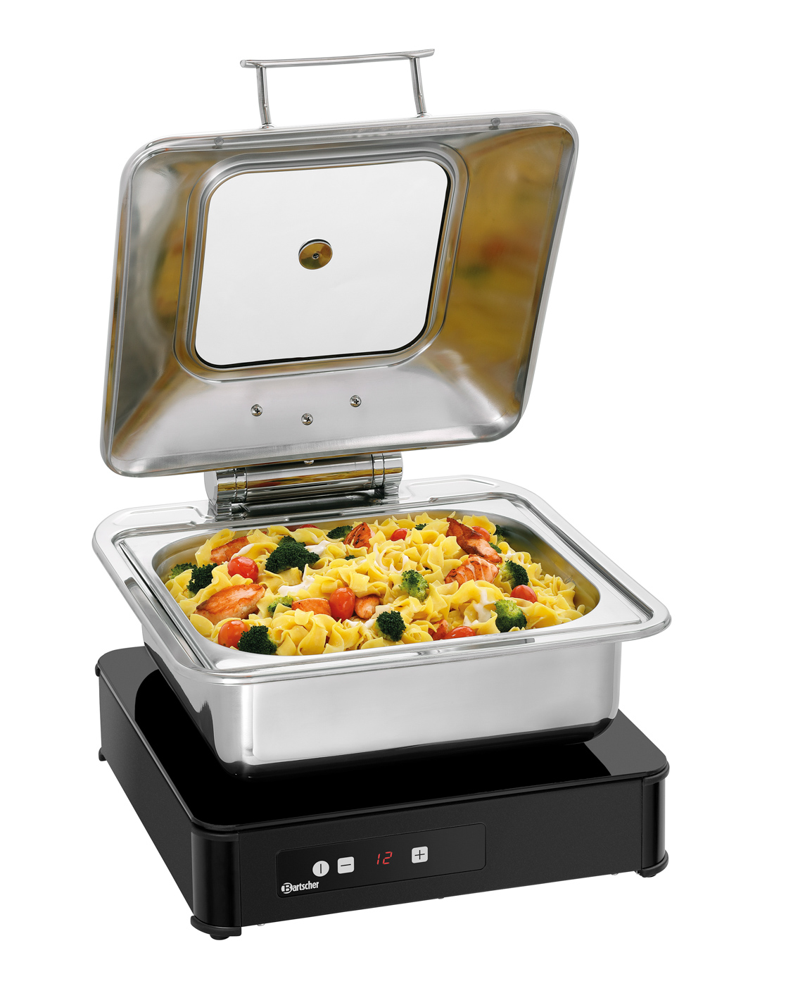 Bartscher Induktionswarmhalteplatte IW3-SW |Farbe: Schwarz | Maße: 39,5 x 39,5 x 9,8 cm.Gewicht: 5,6 kg