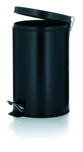 Kela Treteimer Silent Close Kilian Metall schwarz Matt 39cmh 25cmØ 12L