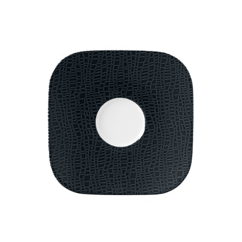 Seltmann Kombi-Untere eckig klein 13x13 cm M5387, eckig, Form: Coup Fine Dining, Dekor: 57350 schwarz, hohe Kantenschlagfestigkeit