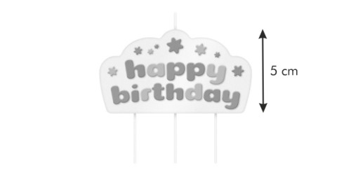 Kerze DELICIA KIDS, happy birthday, blau