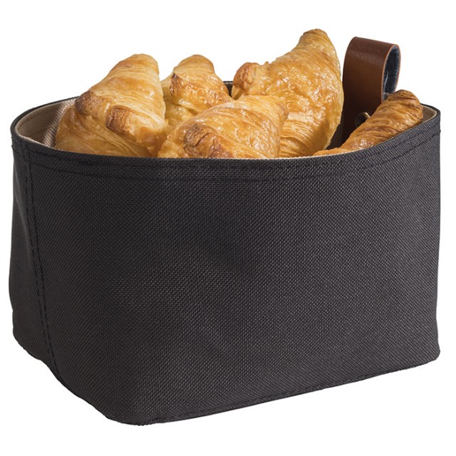 APS Brottasche, 19 x 11 cm, H: 10,5 cm, Tetron, beige, dunkelgrau maschinenwaschbar bis 30 Grad