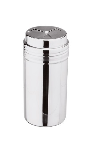 Multistreuer. Chromnickelstahl. Schraubkappe mit drei verschiedenen Lochgrößen, 2, 4 und