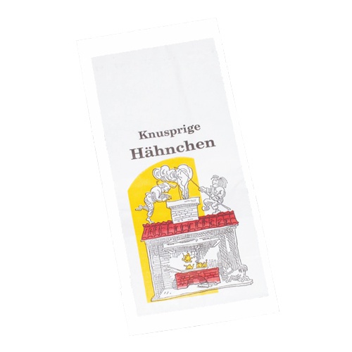 100 Hähnchenbeutel, Papier mit Alu-Einlage 24 cm x 10,5 cm x 6 cm "Max & Moritz" 1/2 von Starpak