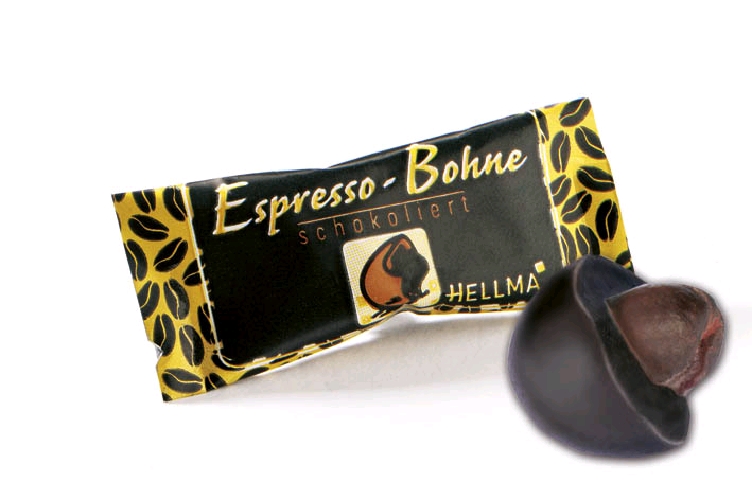 Hellma ESPRESSO-BOHNE ZARTBITTER, Inhalt: 380 Stück à 1,1 g je Karton.
