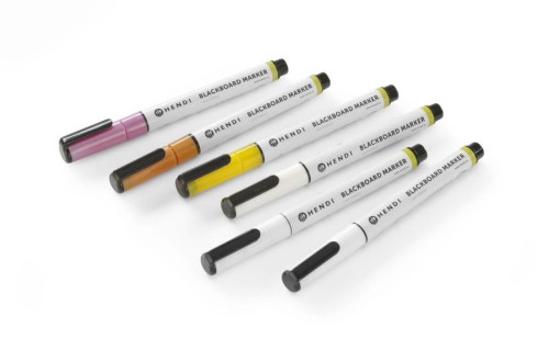 Kreidemarker 6er Set, 1 mm, 3x weiß, pink, gelb, kupfer