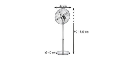 Tescoma Standventilator FANCY HOME Durchmesser 40 cm, verchromt