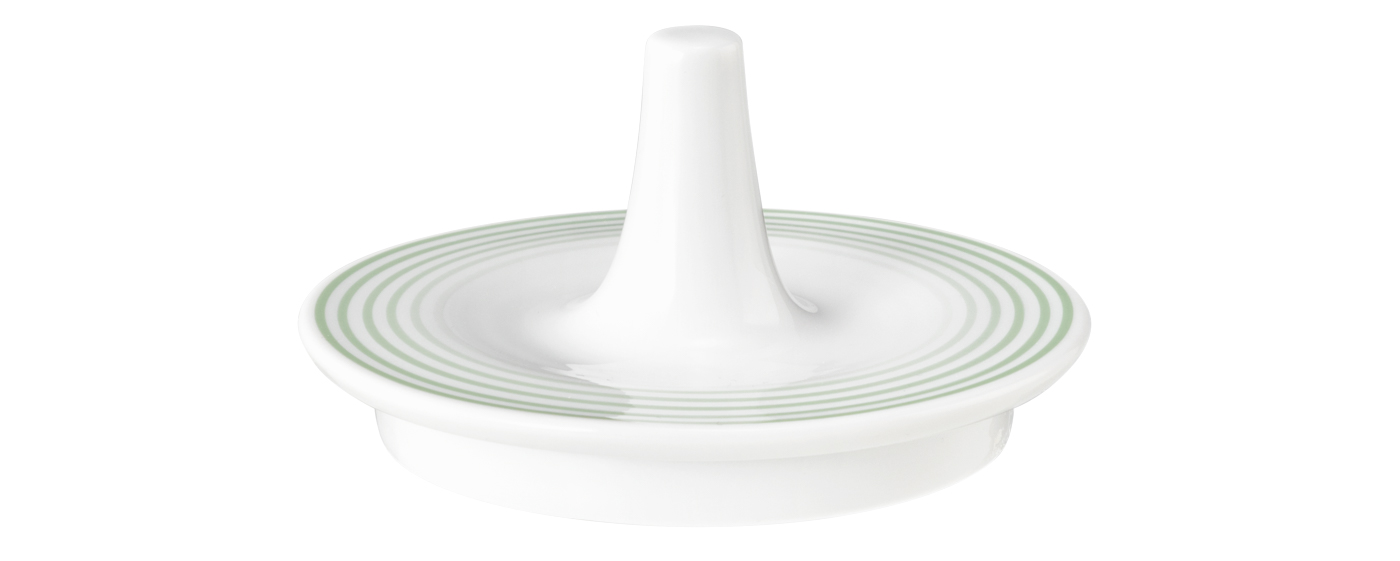 Seltmann Deckel zur Zuckerdose 0,27 l, Form: Blues, Dekor: 57720 Salbeigrün