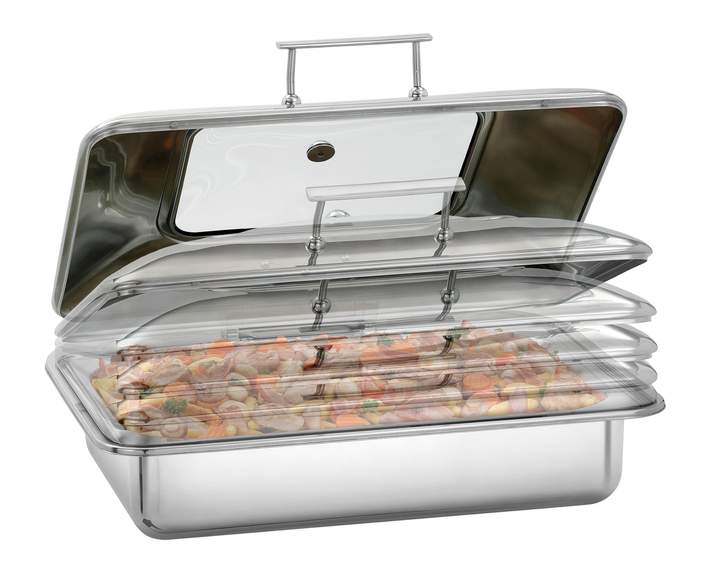 Bartscher Chafing-Dish 1/1 Flexible | Funktionen:Warmhalten | Maße: 58 x 42 x 20,5 cm. Gewicht: 7 kg