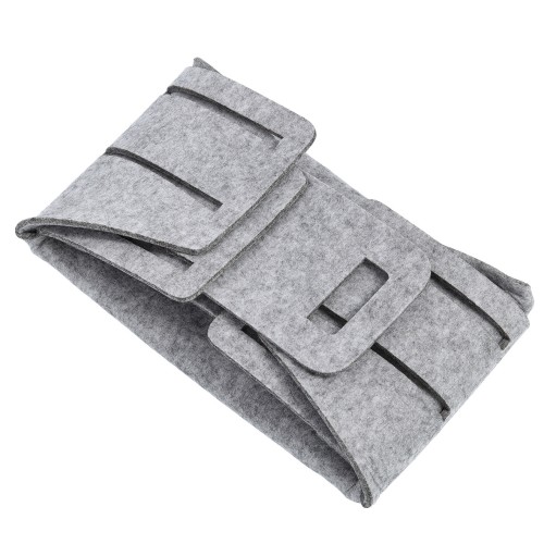 Aufbewahrungskorb, Filz, grau. Länge: 290 mm. Breite: 160 mm. Höhe: 180 mm