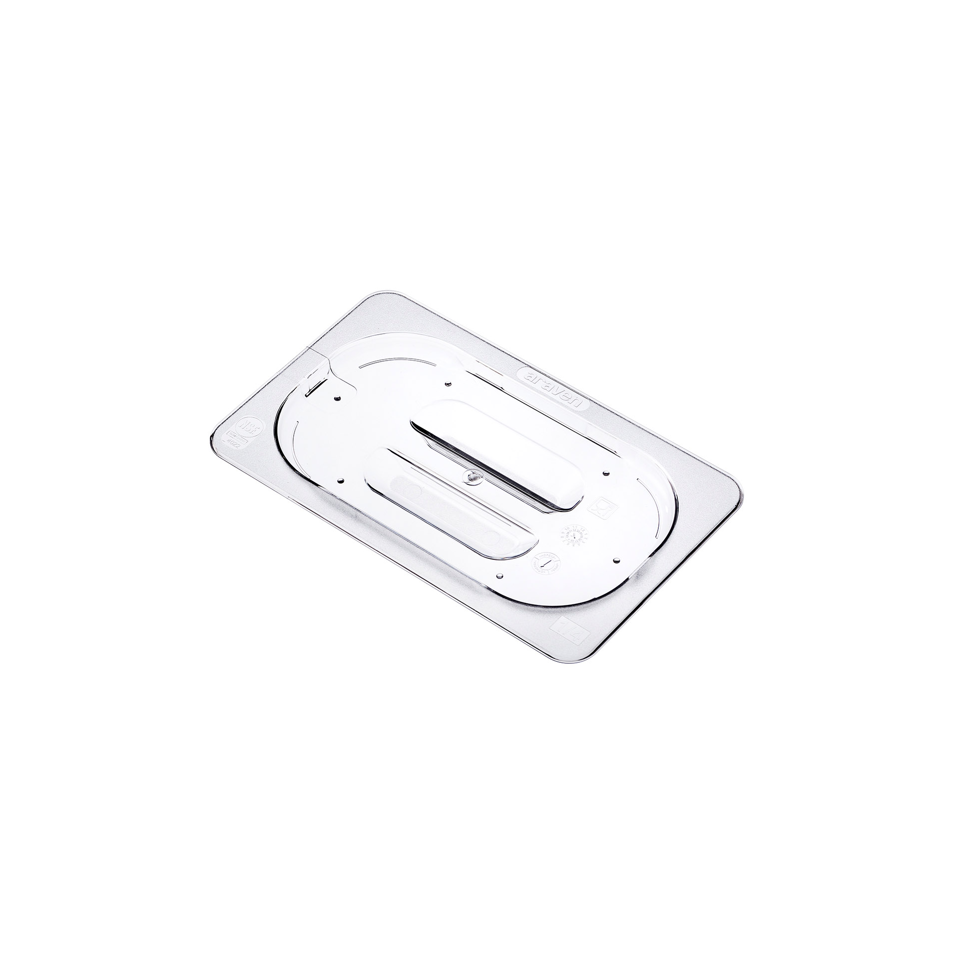 ARAVEN GN 1/4 Deckel aus Polycarbonat der universell einsetzbar ist, durchsichtig
