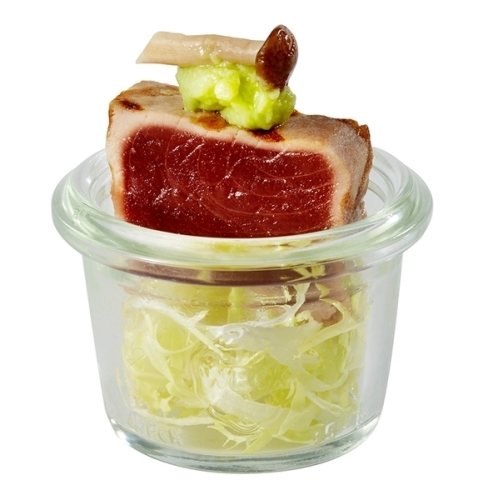 Gourmet-Gläser, 12er Set Ø 5 cm, H: 3,5 cm Mini-Sturz-Form 35 ml bestehend aus: 12 Weck-Gläsern ohne Deckel