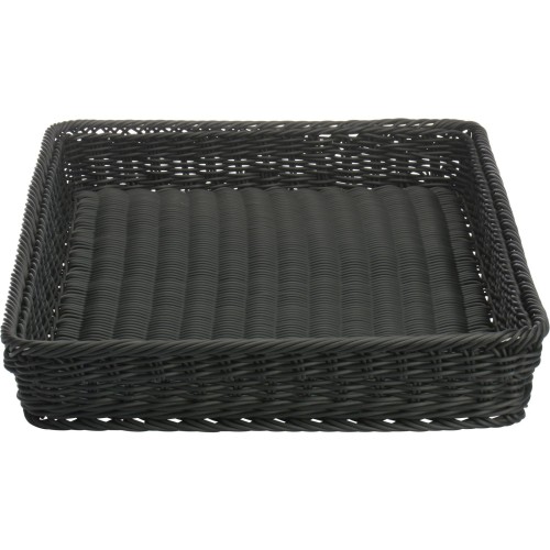 Westmark Korb rechteckig mit Metallrahmen, 60 x 40 x 7 cm, schwarz