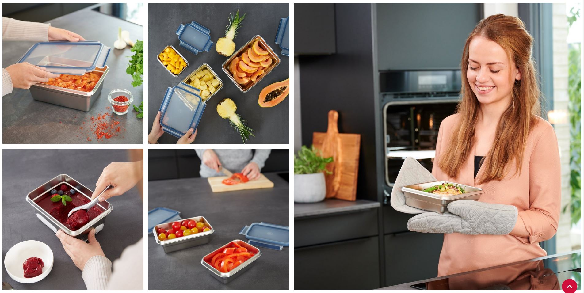 EMSA Clip & Close Frischhaltedose, rechteckig aus Edelstahl - 2,0L