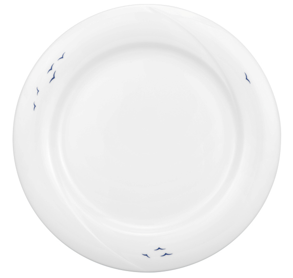 Seltmann Teller flach 30 cm Fahne, Form: Laguna, Dekor: 33374 Blaue Möwen