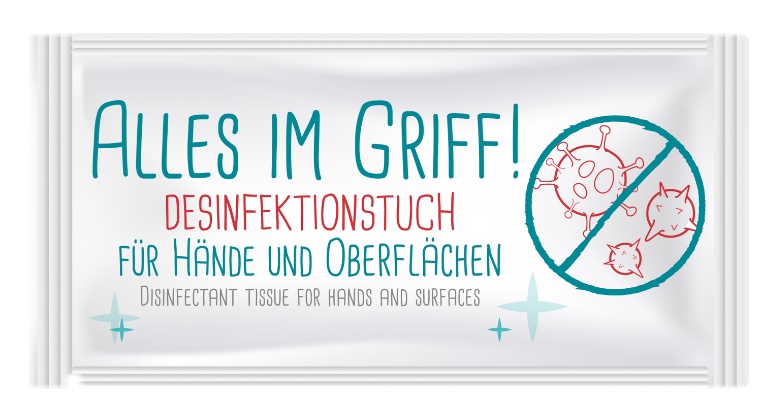 HELLMA Desinfektionstuch "Alles im Griff", Inhalt. 400 Stk.