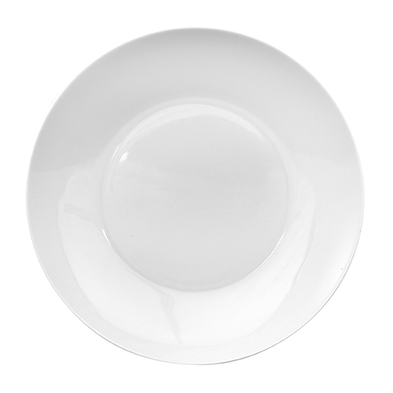 Teller tief coup 29 cm - Form: Primavera - weiss, - aus Porzellan. Hersteller: Eschenbach. "Made in, Germany".