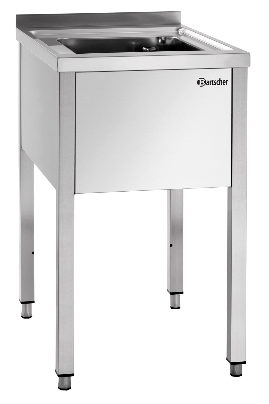 Bartscher Spüle mit 1 Becken | Tiefe Becken: 400mm | Maße: 50 x 70 x 85,0 cm. Gewicht: 14,4 kg