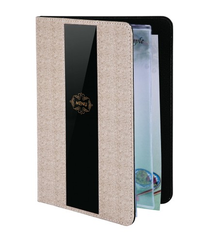 Speisekartenmappe. 8 Innenseiten. Polyurethan/Innen PVC. DIN A4 Format.