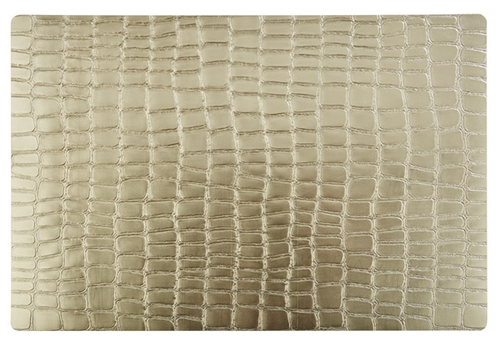 Tischset - gold -CROCO- 45 x 30 cm Kunststoff (EVA) rutschhemmende Unterseite wasserfest Farbe: Gold