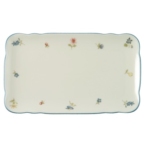 Seltmann Butterplatte, Form: Marieluise, Glasur: elfenbein, Dekor: 30308 Streublume