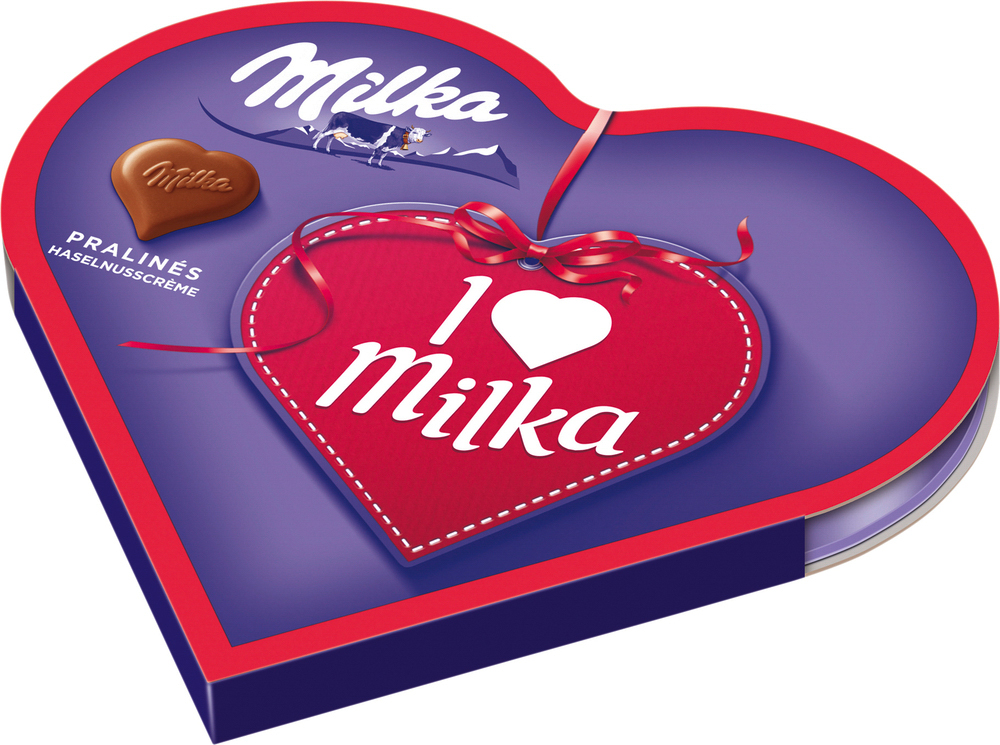 I Love...Milka Schokolade Miniherz Nougat 44G
