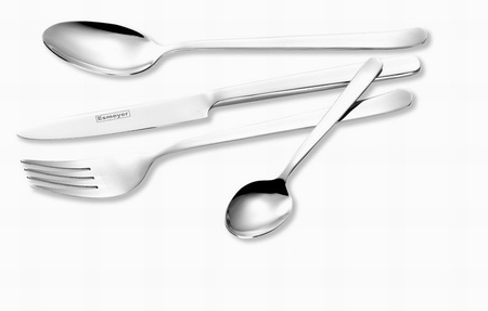 70-tlg. Besteck TINA 18/0, poliert Zahlenschloßkoffer Nr. 8, schwarz Einlagen schwarz, mit Fotoaufleger verskinnt