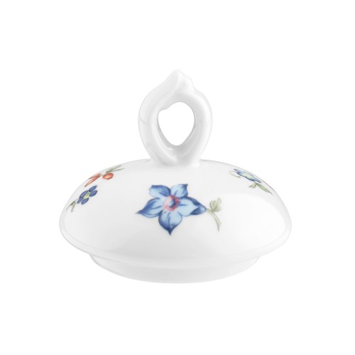Seltmann Deckel zur Zuckerdose 0,22 l, rund mit Relief, Form: Sonate, weiss4032 Nostalgie, hohe Kantenschlagfestigkeit, Made in Germany