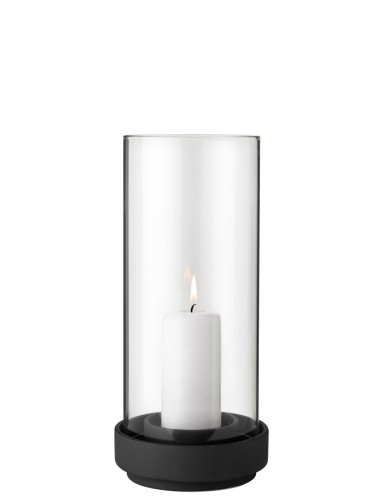 Stelton Windlicht H 28.5 cm schwarz, Maße: 140 x 140 x 285 mm