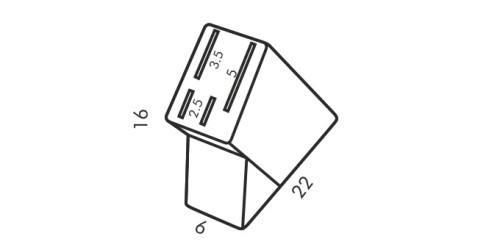 Block WOODY für 4 Messer