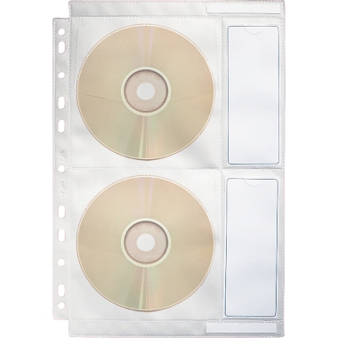 Leitz CD/DVD Hülle 20,5 x 29,6 cm (B x H) Polypropylen transparent