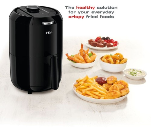 Tefal Easy Fry Compact Heißluftfritteuse, 1400 W, Kapazität: 1,6 Liter, kompakter Hot Air Fryer für 1-2 Personen, schwarz