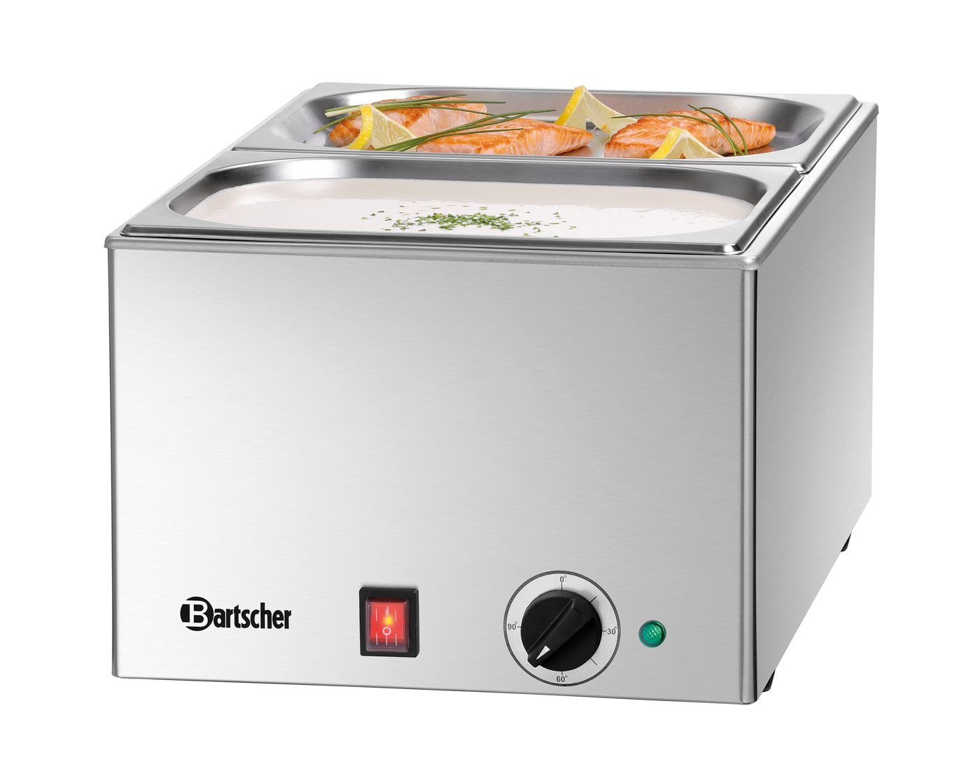 Bartscher Bain Marie 212-150 | Frequenz: 50 Hz |Maße: 33,8 x 54 x 24,8 cm. Gewicht: 10,3 kg