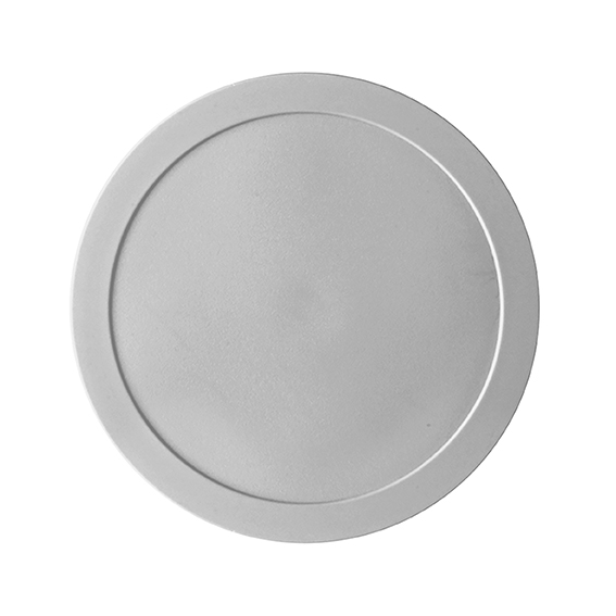 Kunststoffdeckel rund 22 cm - grau - Form: System. Hersteller: Eschenbach. "Made in Germany".