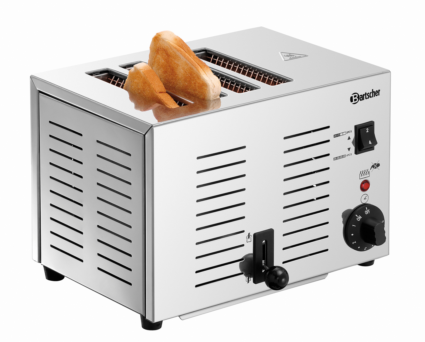 Bartscher Toaster TS40 | Kontrollleuchte:Aufheizen | Maße: 30 x 25 x 22,0 cm. Gewicht: 4,2kg