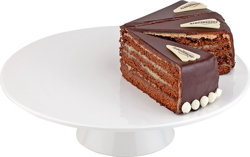 Servier- und Tortenplatte Ø 31 cm, H: 8 cm Melamin, weiß -CASUAL- spülmaschinengeeignet stapelbar nicht mikrowellengeeignet