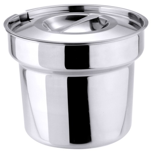 Bain Marie Topf [Suppenmarmite] aus Edelstahl, hochglänzend, mit Deckel Höhe: 17,5 cm, Volumen: 4,2 l, passend zu: 7089/530