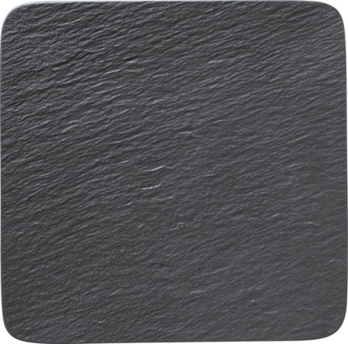 Villeroy & Boch Teller flach quadratisch, 32,5 x 32,5 x 1,5 cm, Serie The Rock Black Shale