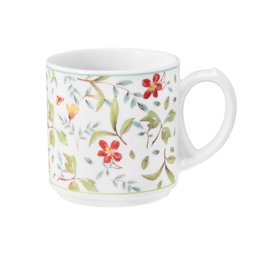 Seltmann Becher mit Henkel 0,28 l, rund, Form: Community, Dekor: 57401 Landhaus, hohe Kantenschlagfestigkeit, Made in Germany