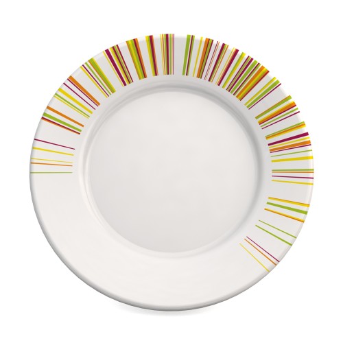 Ornamin Teller flach 124, Ø23,5cm Stäbchen