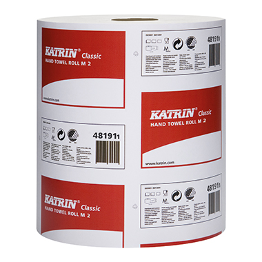 Katrin Handtuchrolle Classic M2 20,5 cm x 152 m (B x L) Tissue hochweiß 6 Rl./Pack.