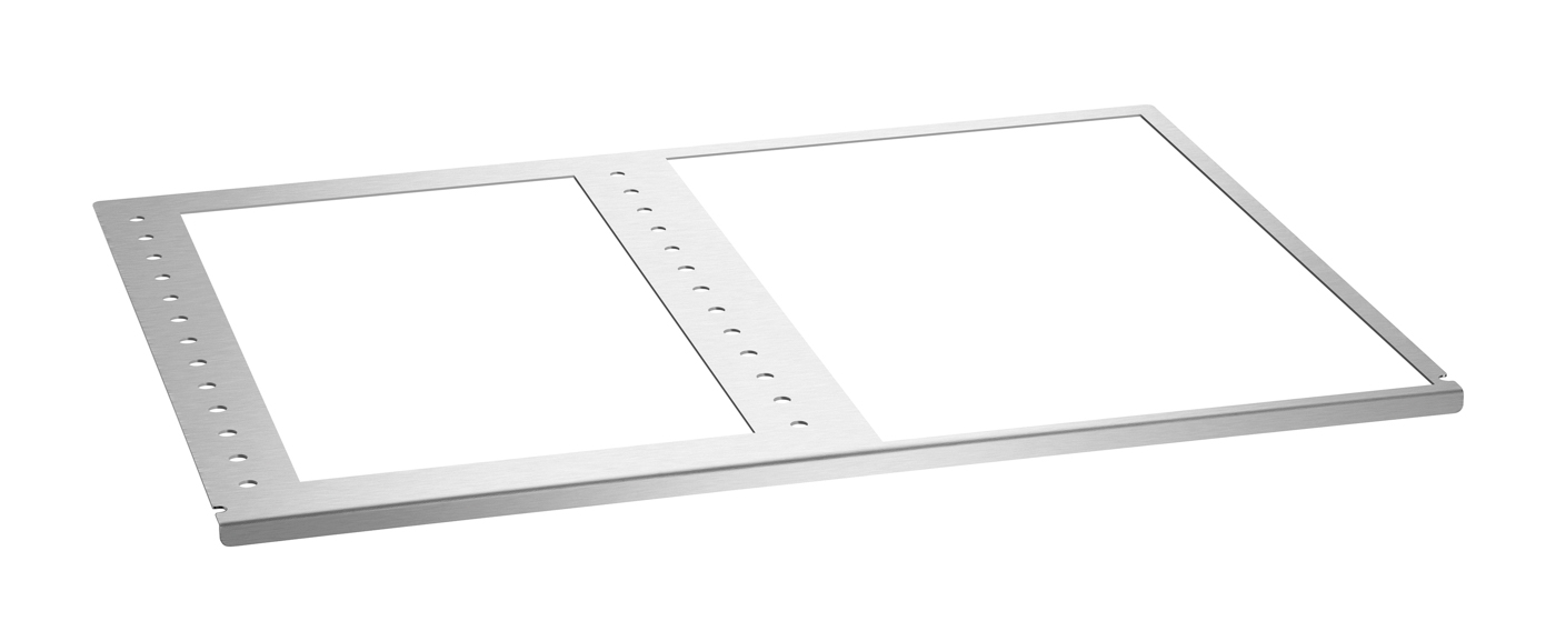 Bartscher Einlegeboden M2 Snackpoint 200 |Ausschnitt 1: Ausgelegt für Induktionskocher IK30S-EB | Maße: 75,5 x 57,8 x 1,5 cm. Gewicht: